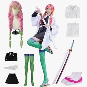 Anime Cosplay Costume with Wig and Accessories